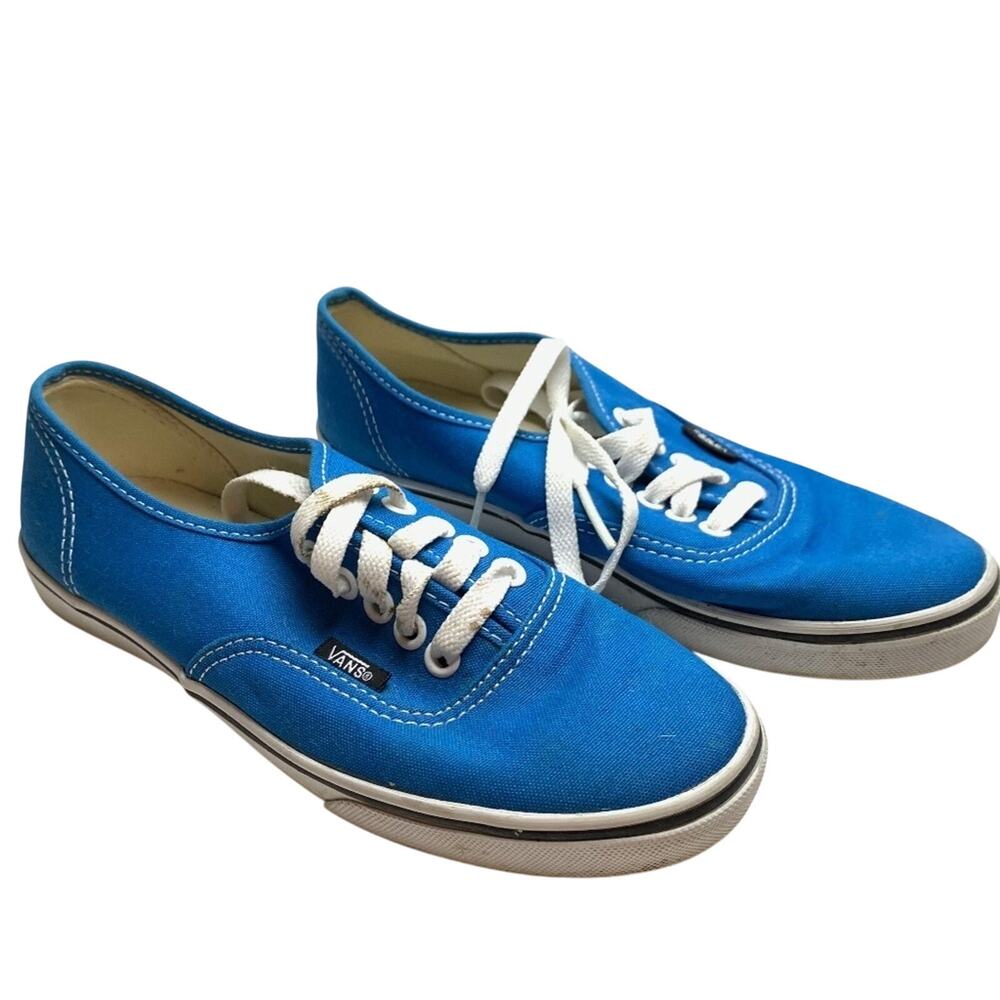 Vans Unisex Blue Lace Up Canvas Sneakers Shoes Skater Casual Womens 6.5 Mens 5